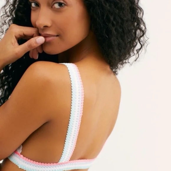 NWT Free People Colorblock Lace Bralette M - Picture 3 of 10
